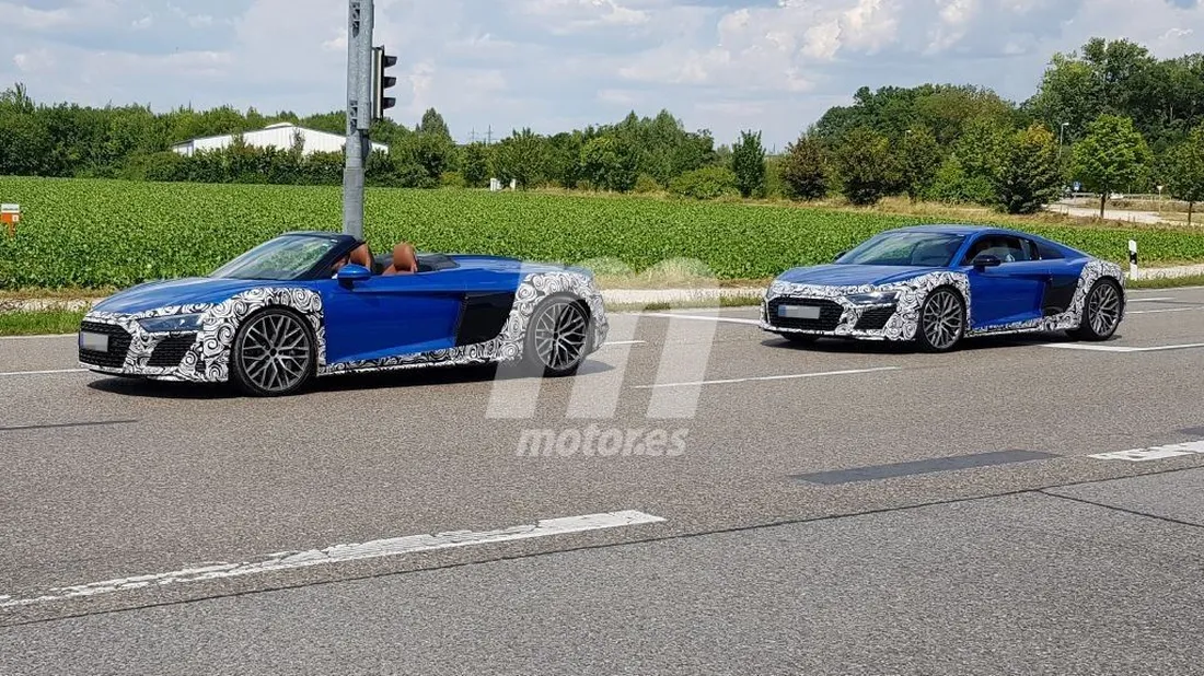 Nuevas fotos espía muestran dos prototipos de los Audi R8 Spyder y R8 Coupé en pruebas