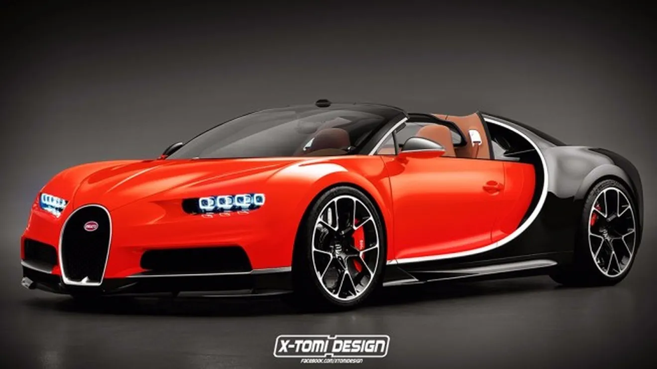 Recreación del Bugatti Chiron descapotable