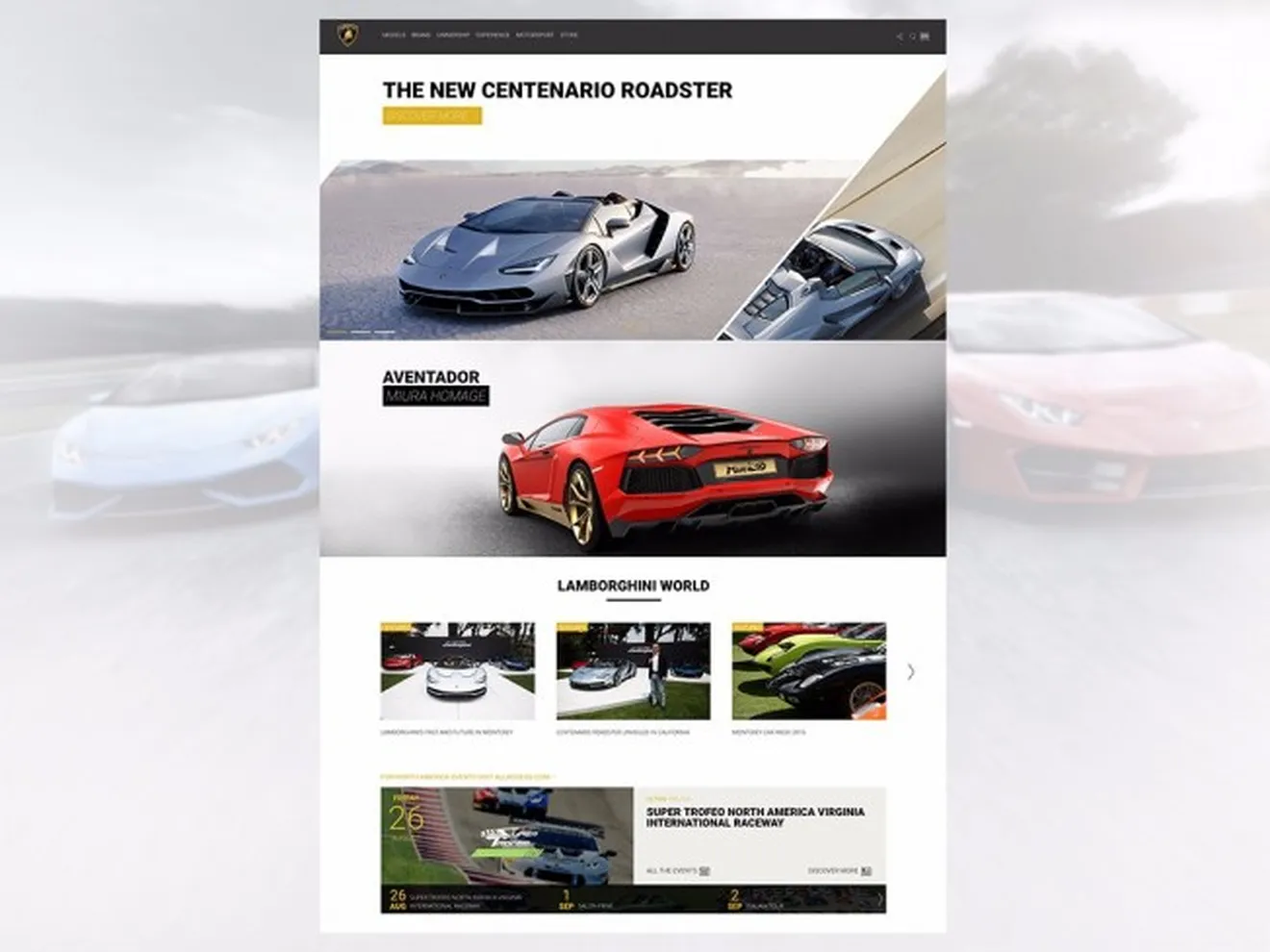 Lamborghini - nueva página web