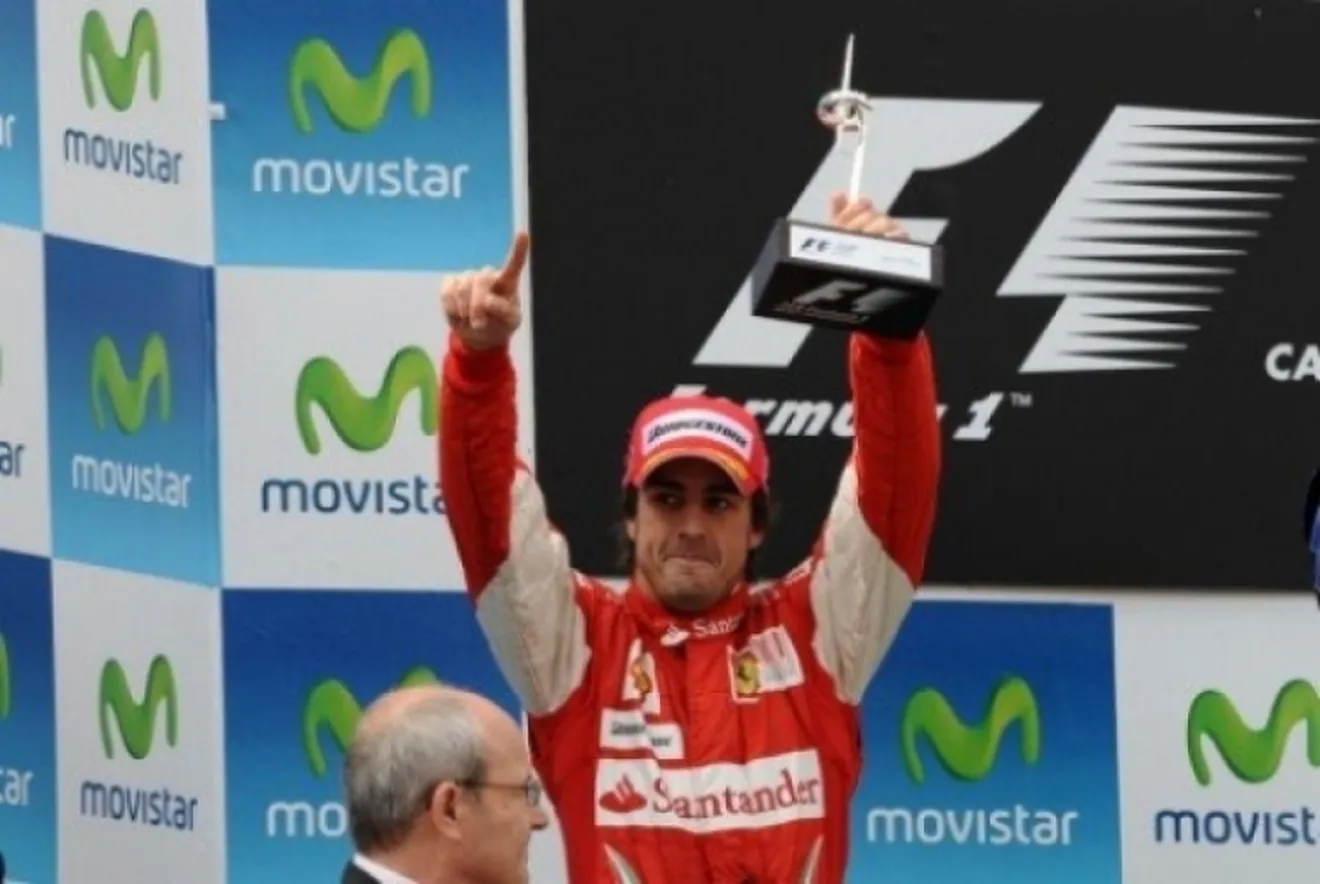 Alonso: 5 carreras, 5 podios obligados