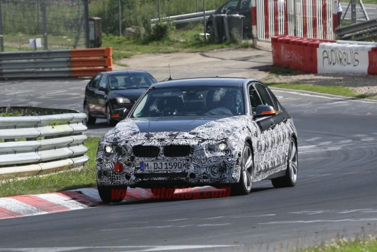 Fotos espía del BMW Serie 3 (F30) rodando por Nürburgring