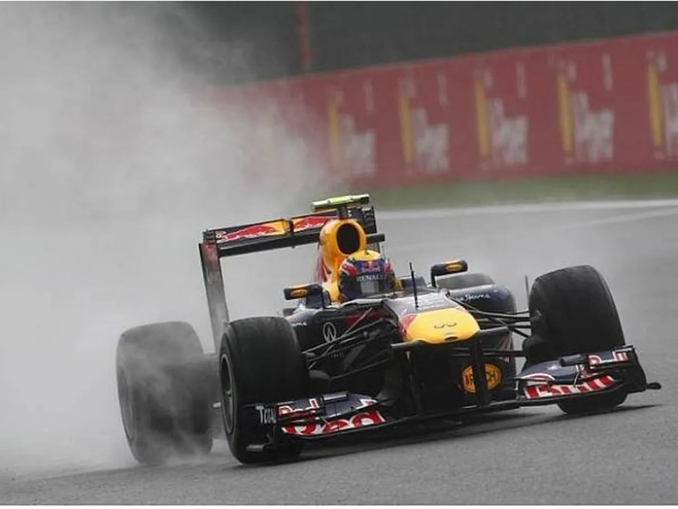 GP Bélgica 2011, Libres 3: otra vez lluvia, otra vez Webber
