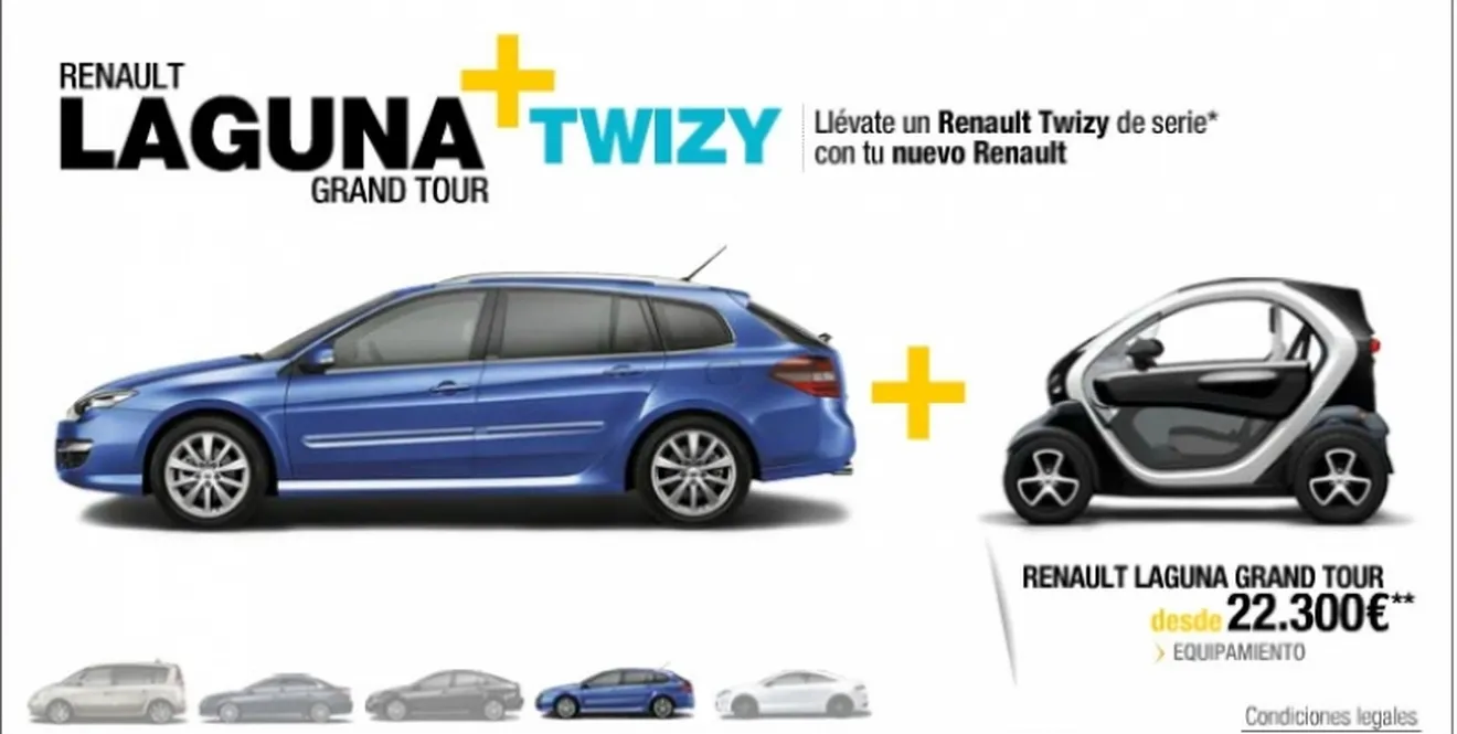 2x1 Renault: Compra un Espace, Latitude o Laguna y llévate un Twizy de regalo