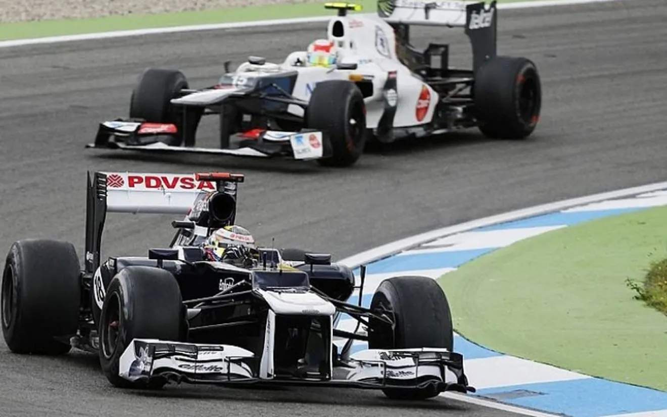 GP Alemania 2012, Libres 2: sesión pasada por agua con Maldonado al frente
