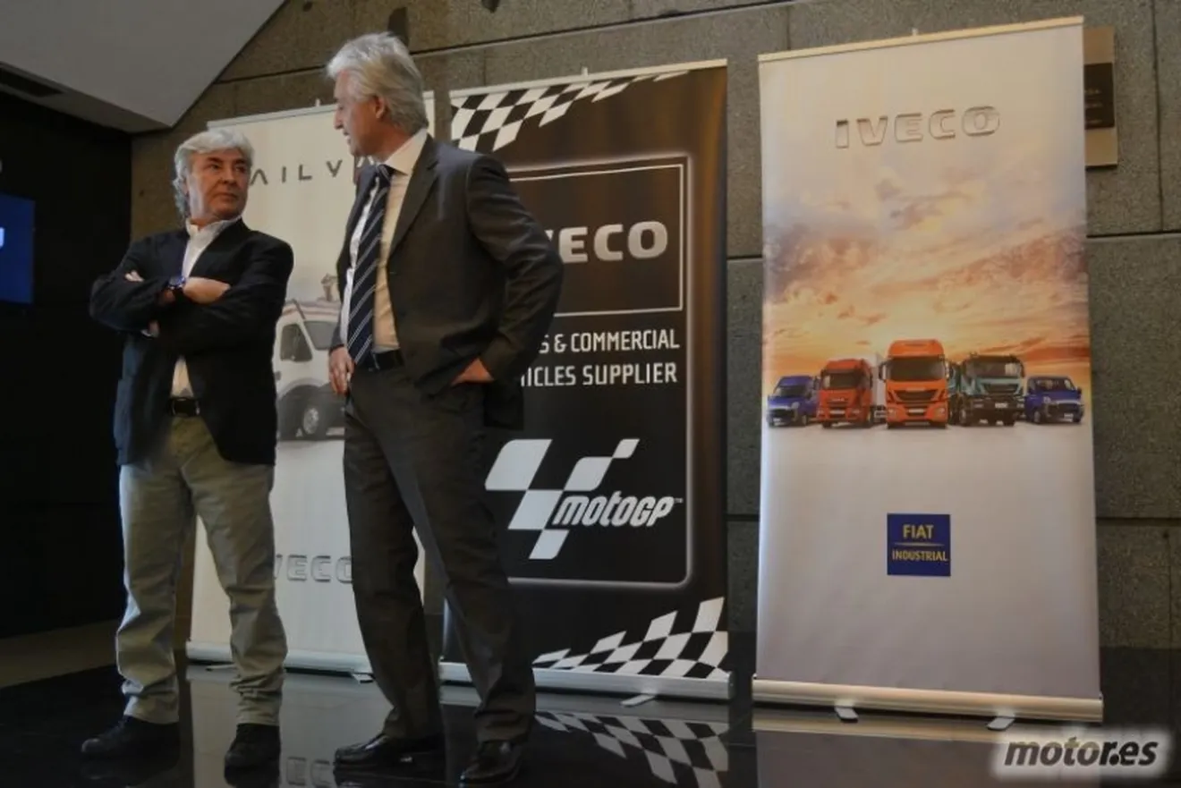 Ángel Nieto estrena el nuevo furgón Iveco Daily Air Pro que usará para los transportes en el Mundial