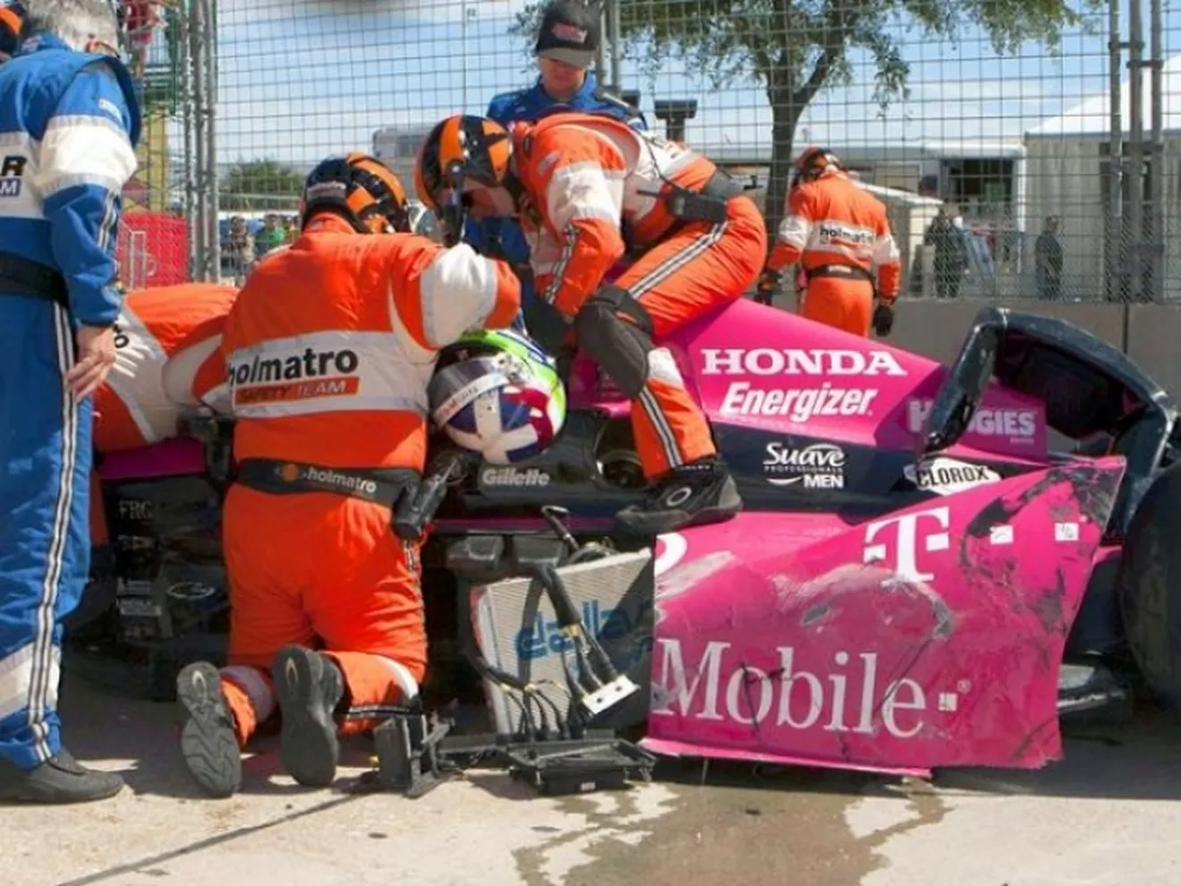 Accidente de Franchitti en Houston durante una carrera de la IndyCar