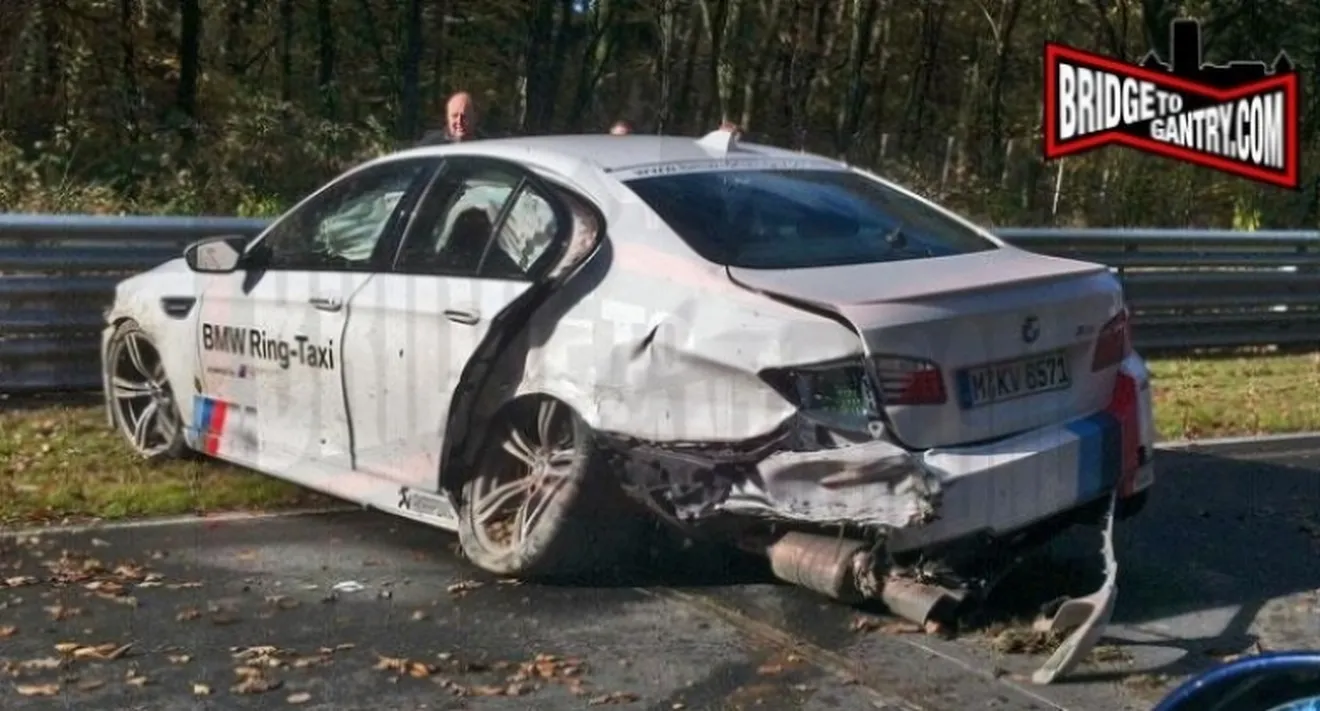 Ni el BMW M5 Ring Taxi se salva de tener accidentes en Nürburgring