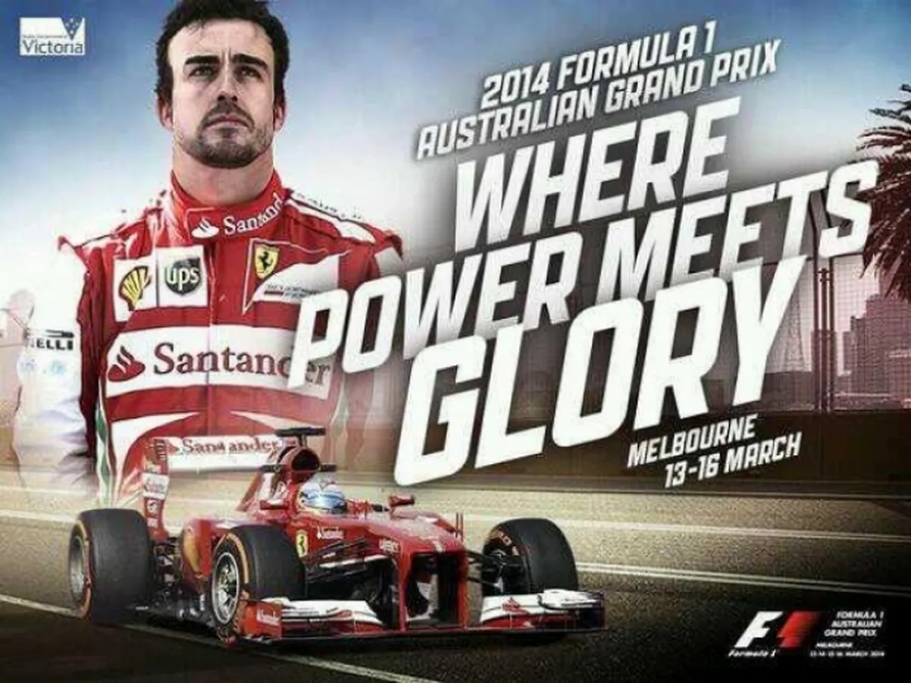 Fernando Alonso, protagonista del cartel del GP Australia F1 2014