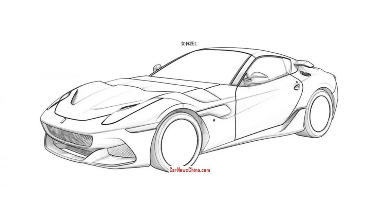 Ferrari SP Arya, filtradas las imágenes de la patente
