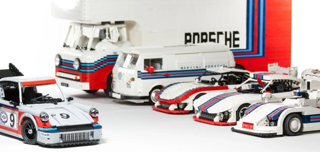 Cómo crear clásicos Porsche Martini Racing a base de LEGO