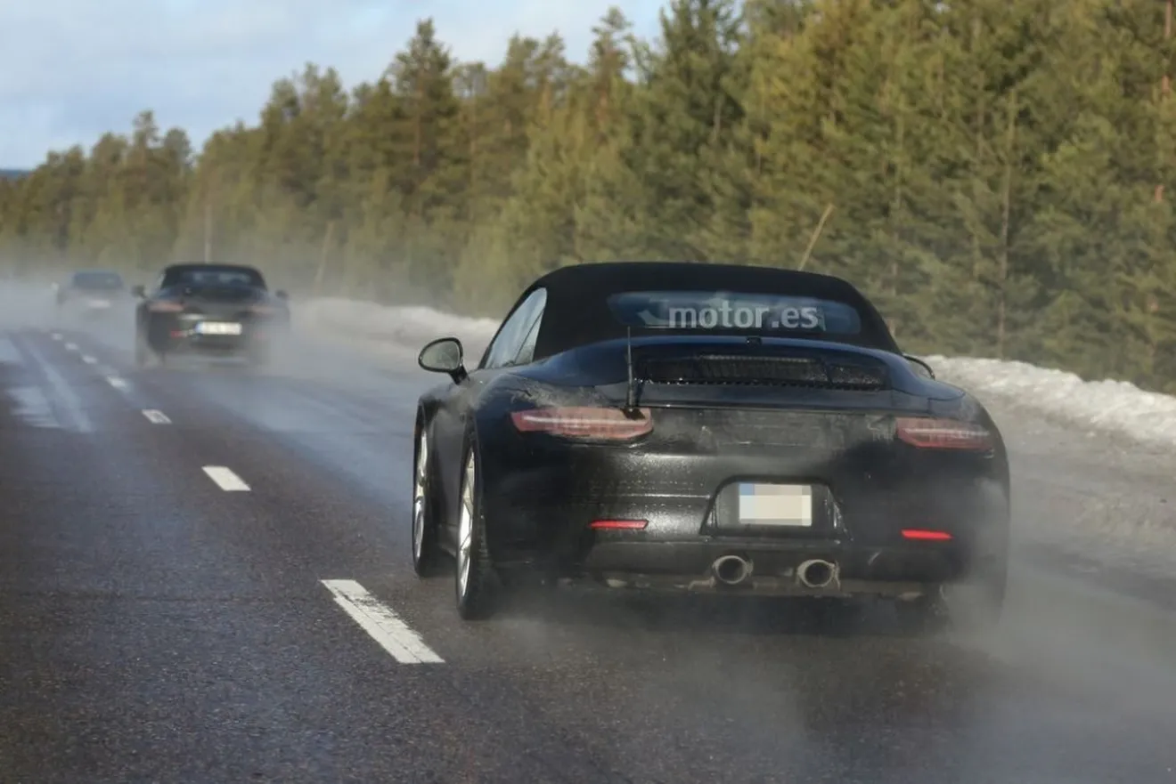 Porsche 911 Cabrio 2015: fotos espía del restyling