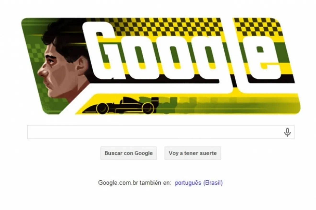 Ayrton Senna en el Doodle de Google Brasil