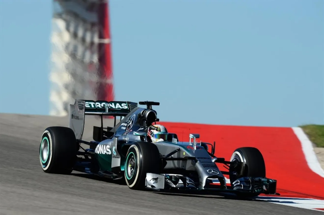Hamilton y Rosberg asustan en los segundos libres de Austin