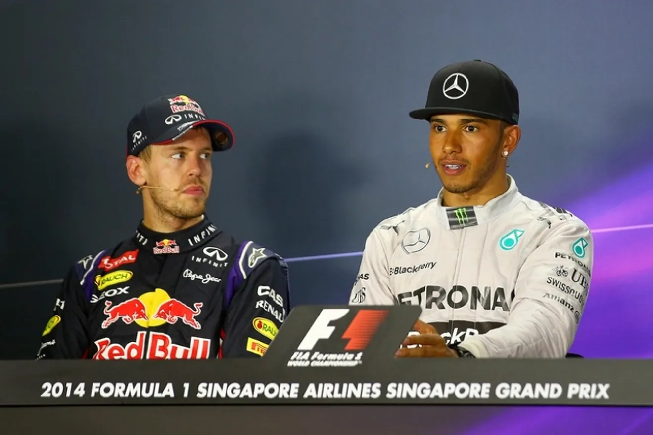 Hamilton y Vettel proponen mejorar el neumático de lluvia extrema de Pirelli