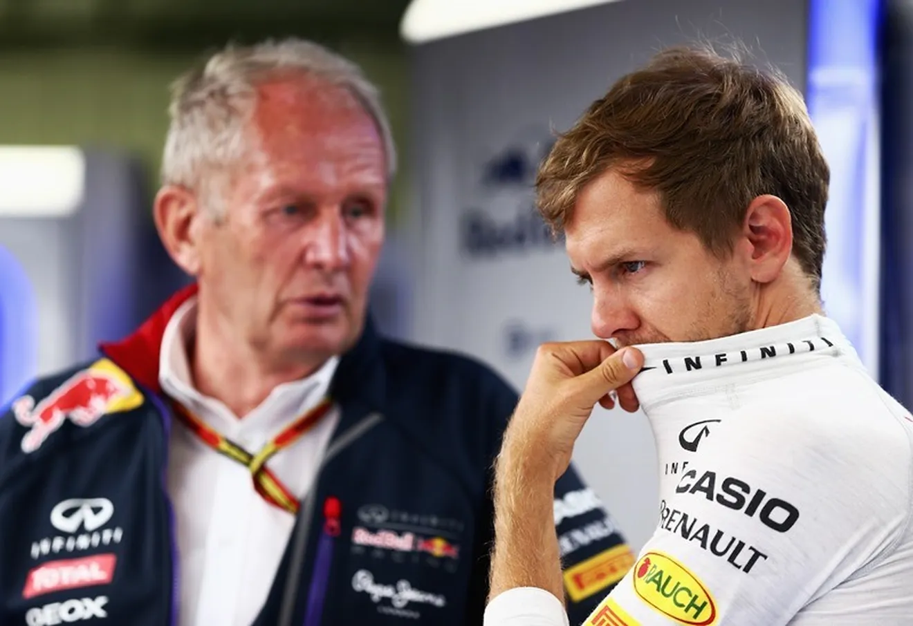 Helmut Marko señala ilegalidad en la presencia de Vettel en el box de Ferrari