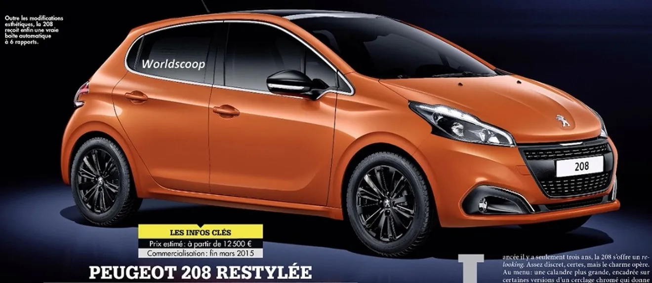 Peugeot 208 2015, ¿su restyling, al descubierto en estas imágenes filtradas?