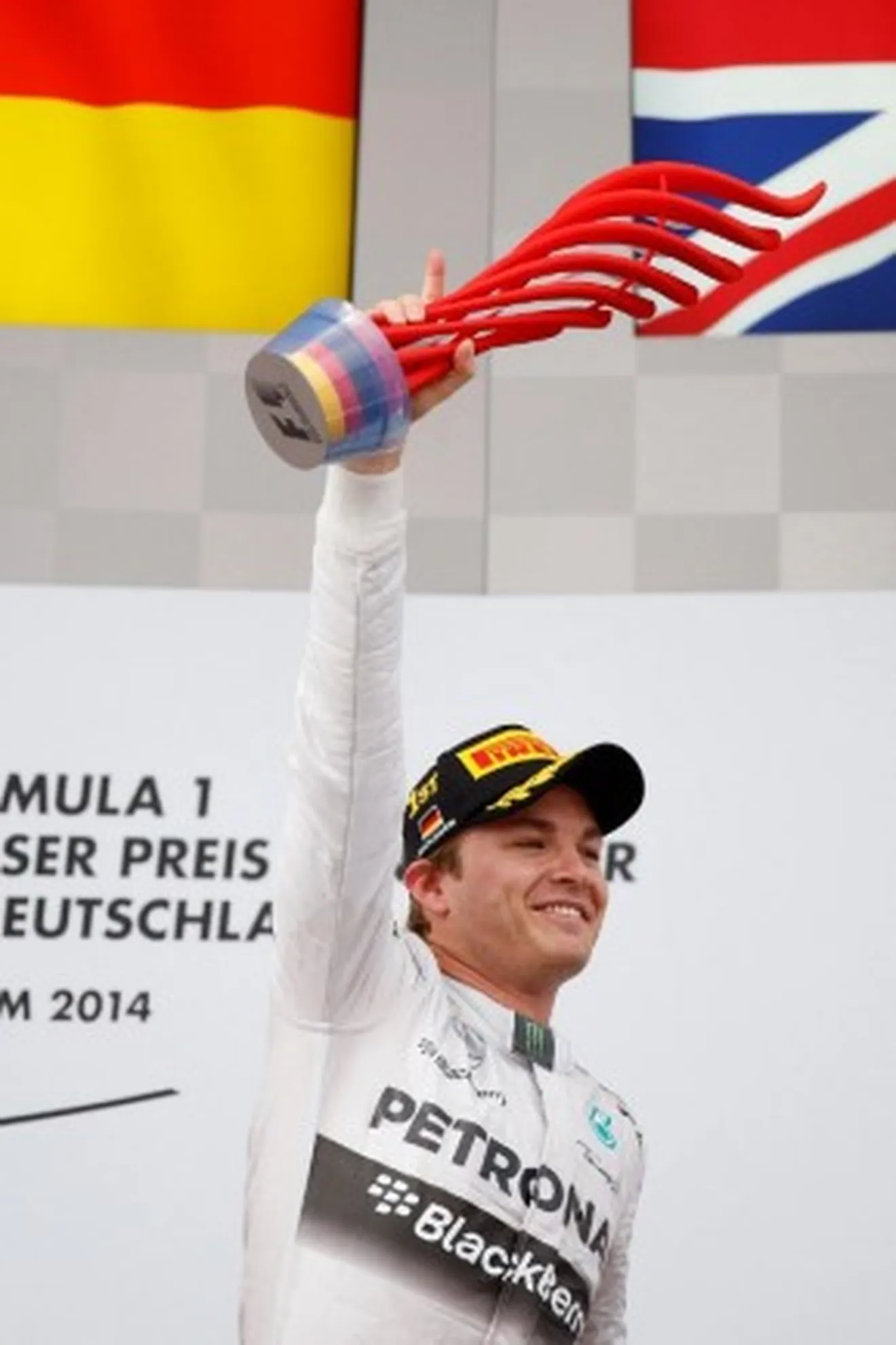 Nico Rosberg, en el podio de Alemania 2014