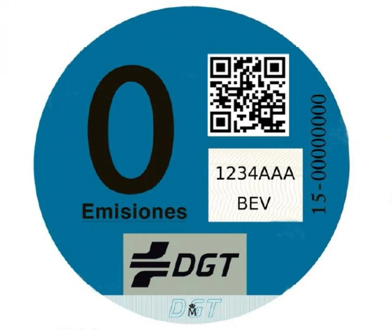Este es el nuevo "Distintivo Cero Emisiones" expedido por la DGT