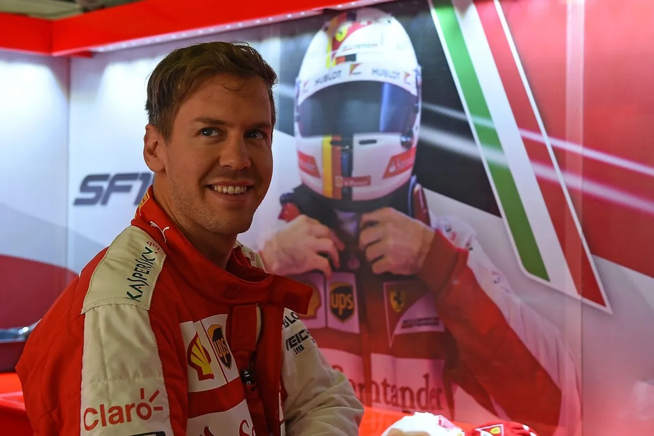Vettel, feliz con su pleno de podios en Ferrari
