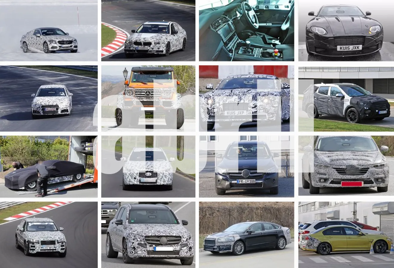 Aston Martin DB11, Laguna híbrido, Jaguar F-Pace, Audi S4 : Fotos espía abril 2015