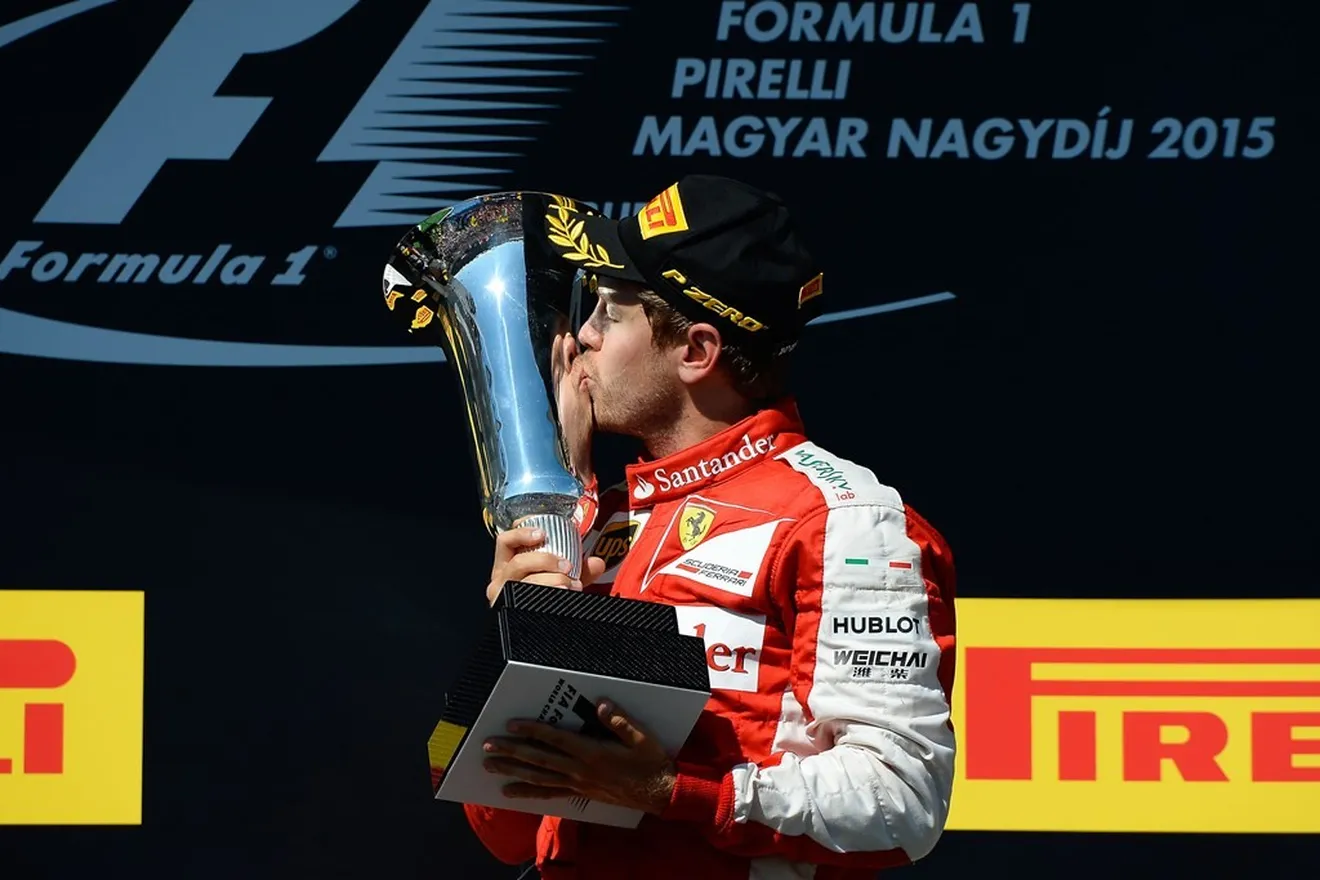 Sebastian Vettel coloca otra bandera en Maranello