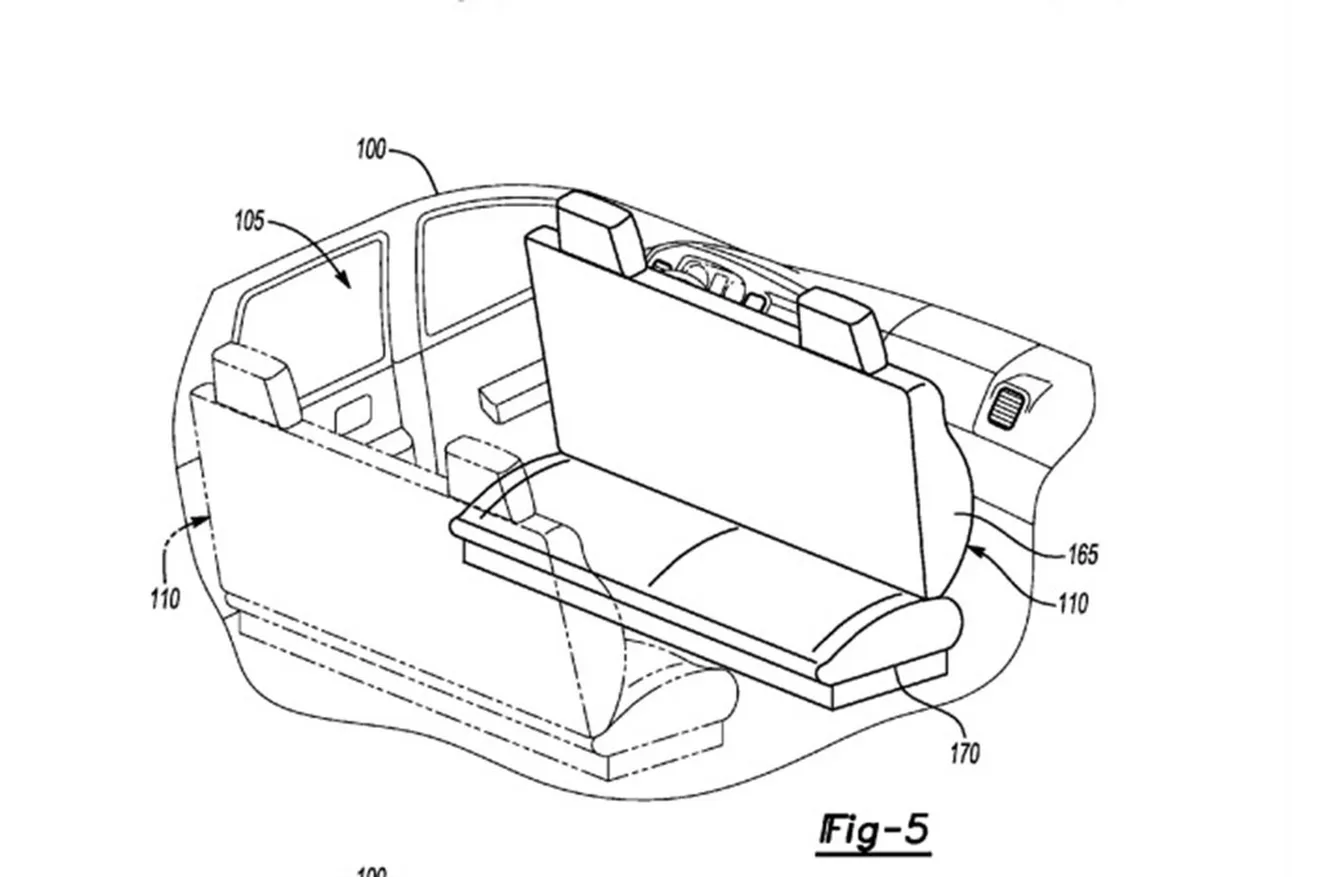 Ford patenta el sorprendente habitáculo de su coche autónomo