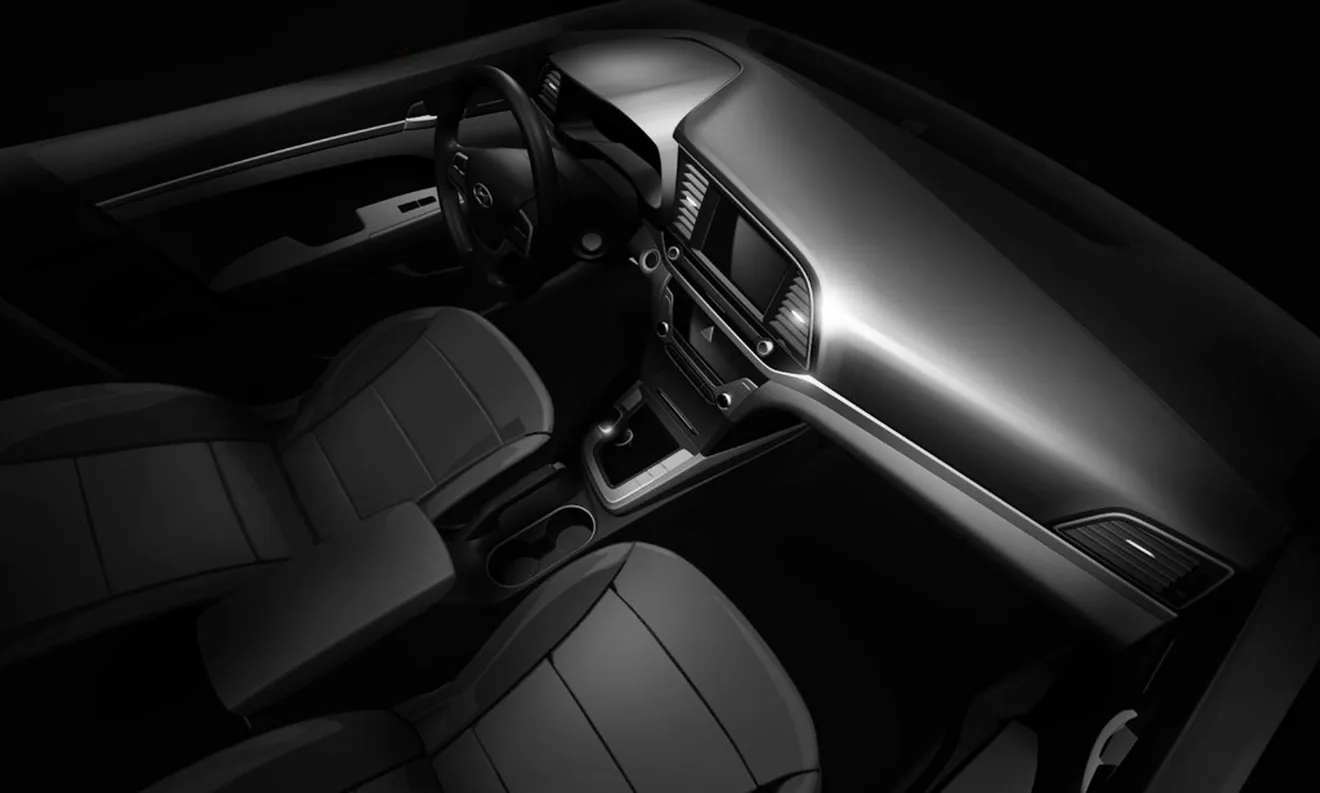 Hyundai Elantra 2016, primera imagen oficial de su interior