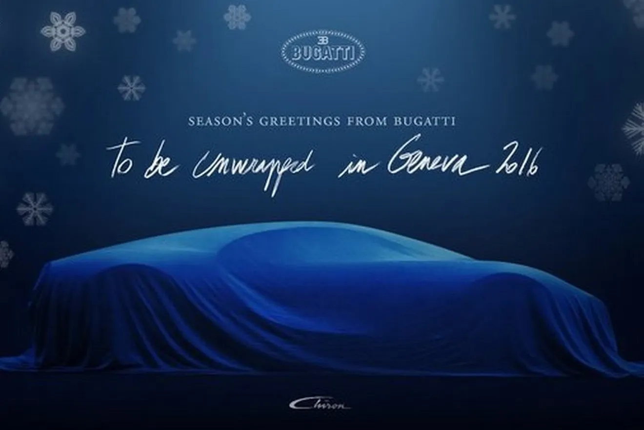El Bugatti Chiron quiere felicitarte la navidad con un nuevo teaser (y se deja ver en vídeo)