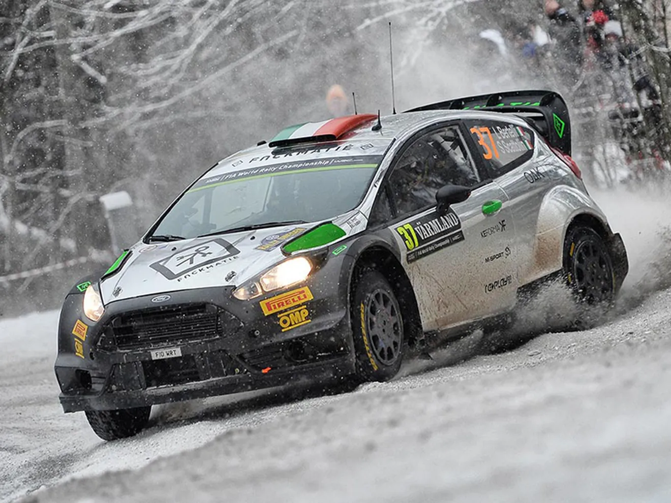 Desplante de Lorenzo Bertelli en el Rally de Suecia