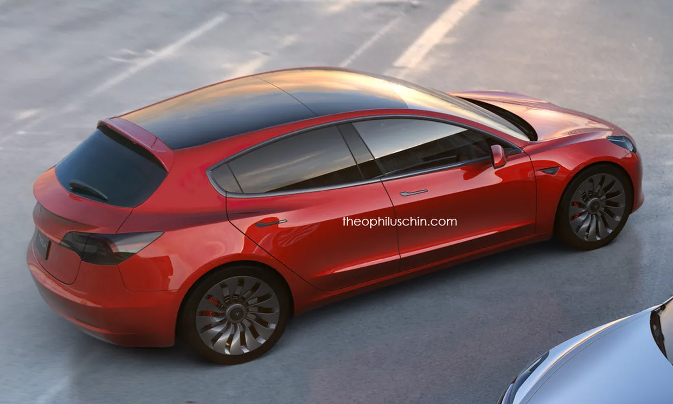 Así podría ser el Tesla Model 3 Hatchback