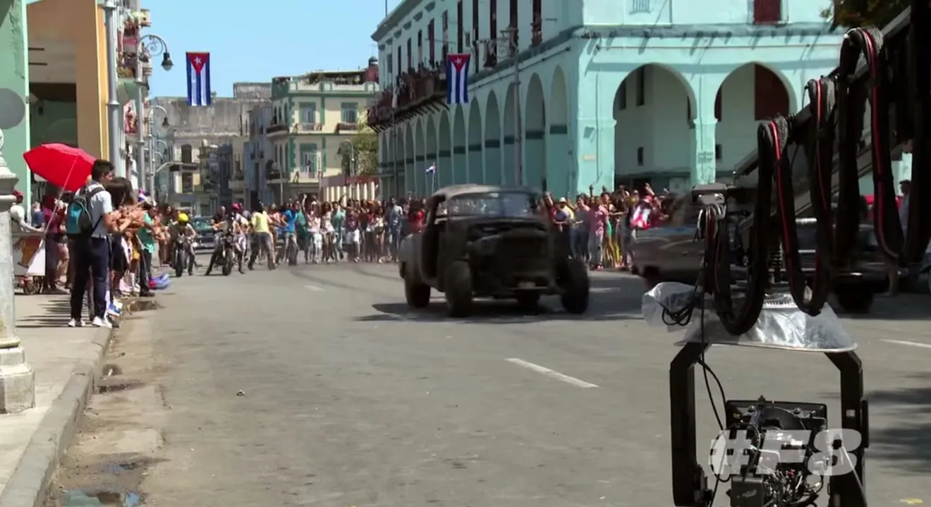 Detrás de las cámaras del rodaje de Fast and Furious 8 en Cuba