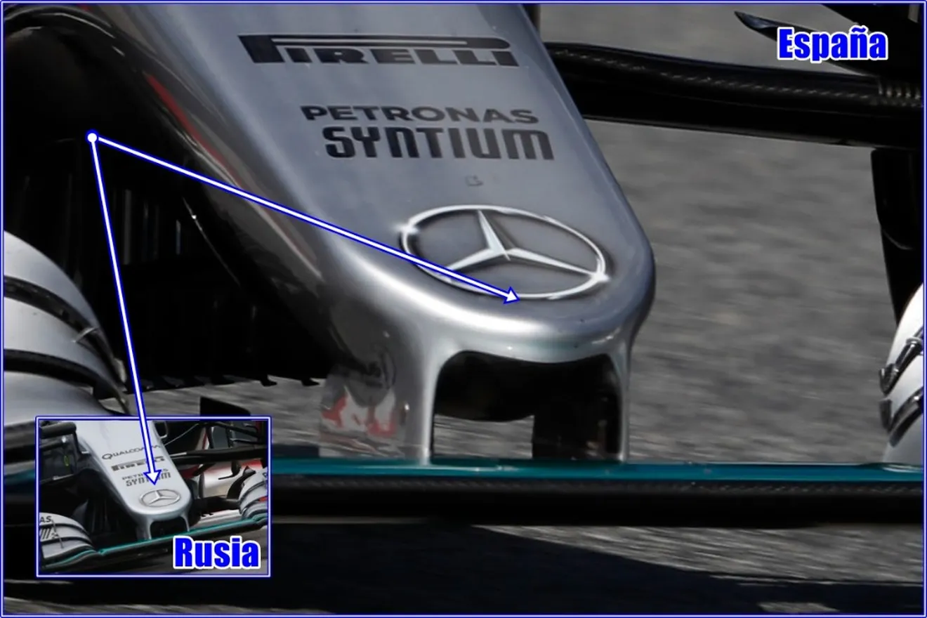 Mercedes renueva su alerón delantero