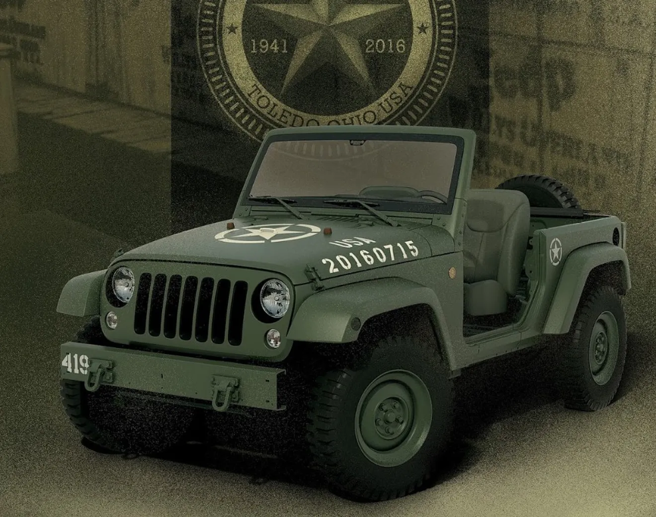 Jeep Wrangler 75th Salute: estilo militar para este prototipo de aniversario