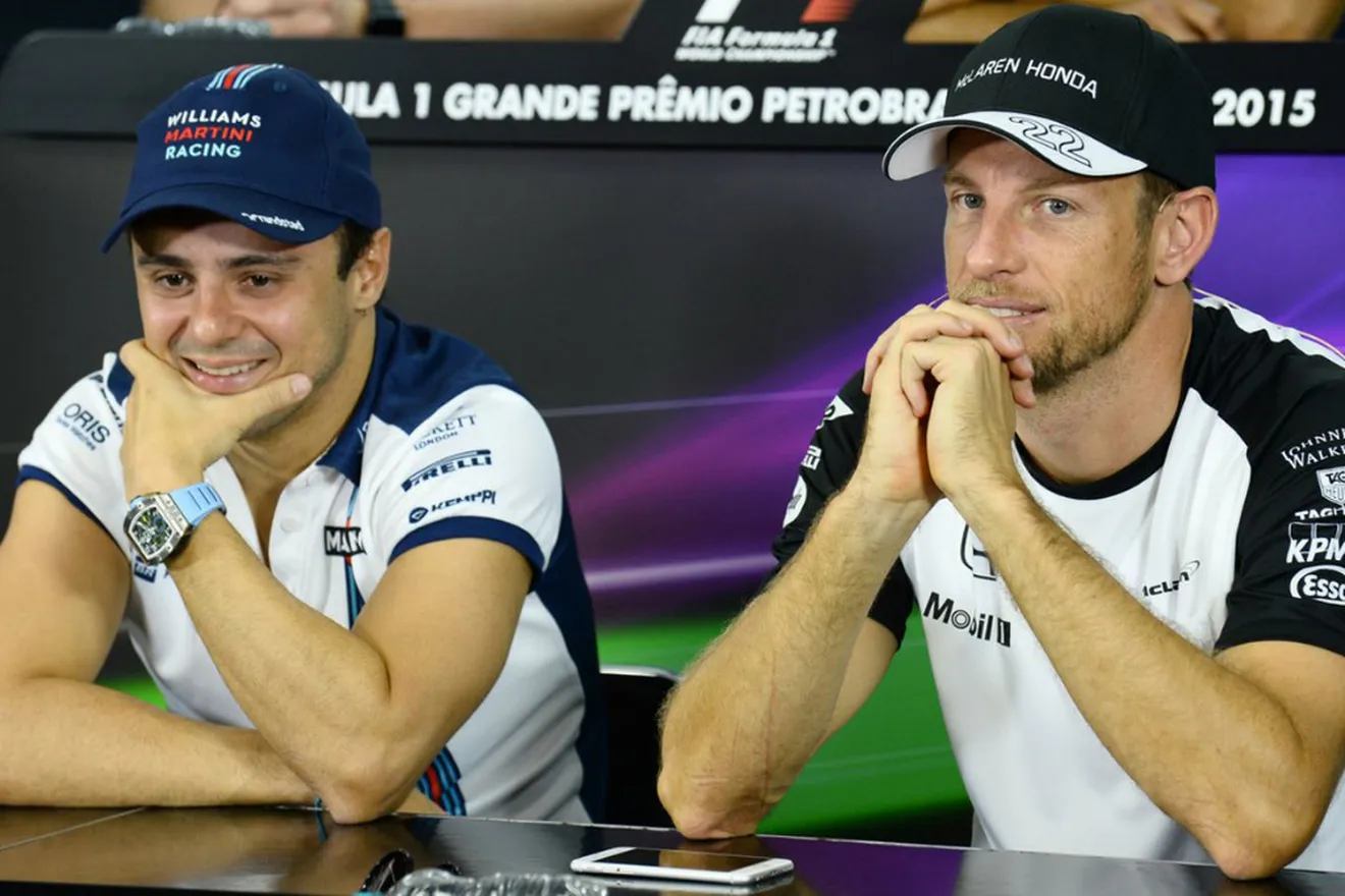 Button, Räikkönen y Vettel muestran su apoyo a Massa