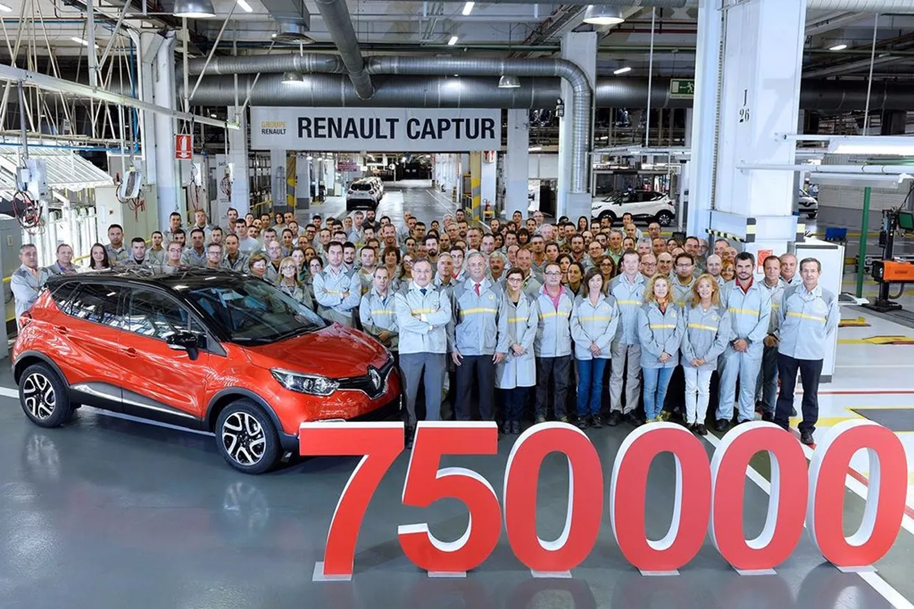 Fabricada la unidad 750.000 del Renault Captur en Valladolid