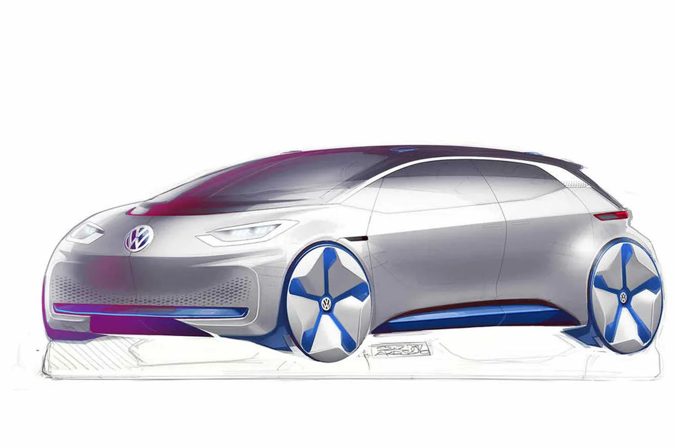 Volkswagen publica los primeros bocetos de su nuevo eléctrico