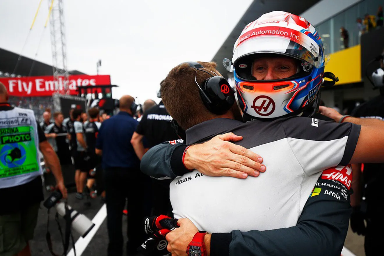 Haas celebra su mejor clasificación de la temporada