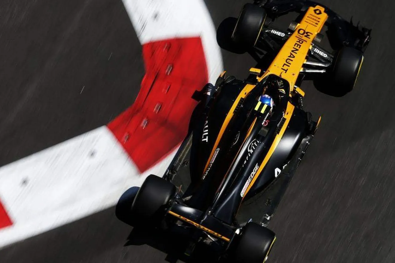 Renault, víctima de la falta de agarre; Palmer, víctima de la curva 8