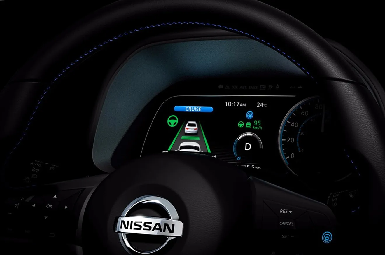 Nuevo anticipo del Nissan Leaf 2018: la marca nos muestra su instrumentación