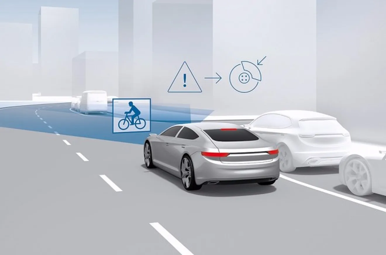 Bosch - sistema de frenada de emergencia con detección de ciclistas