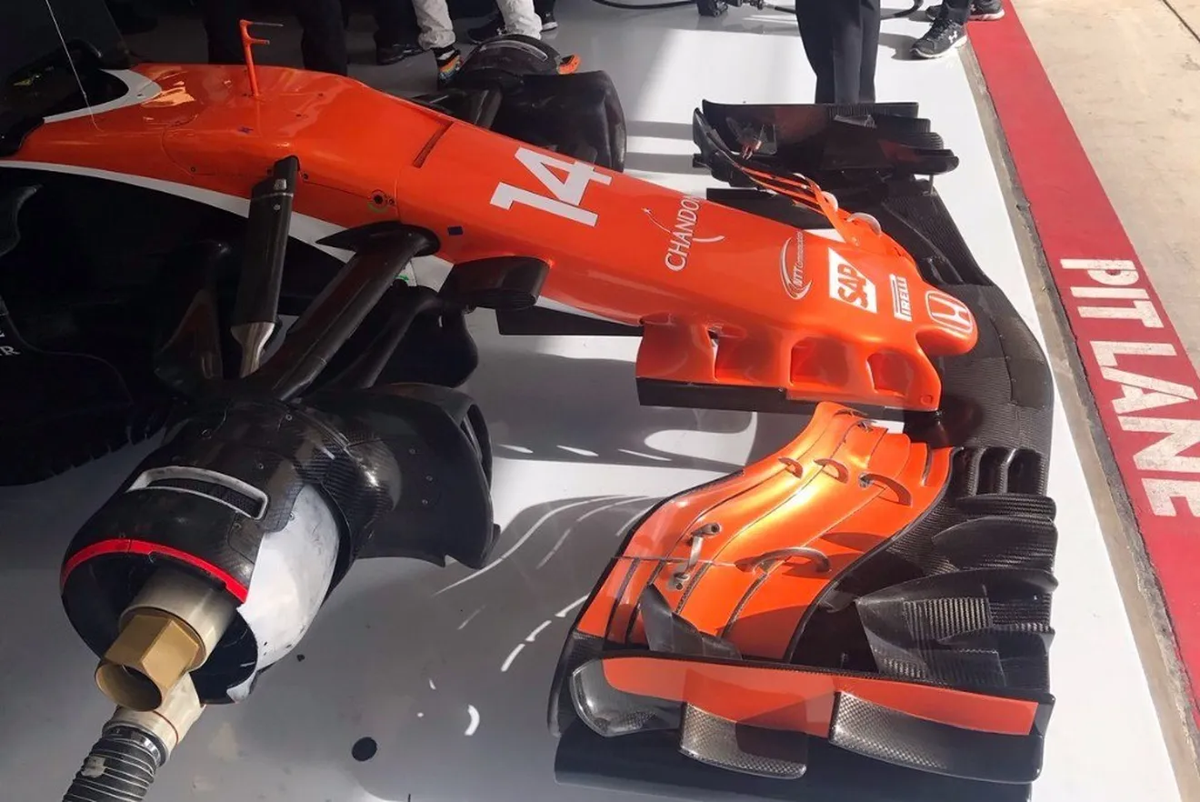 Alonso prueba un alerón del coche de 2018: "Ha ido genial, es un paso adelante"