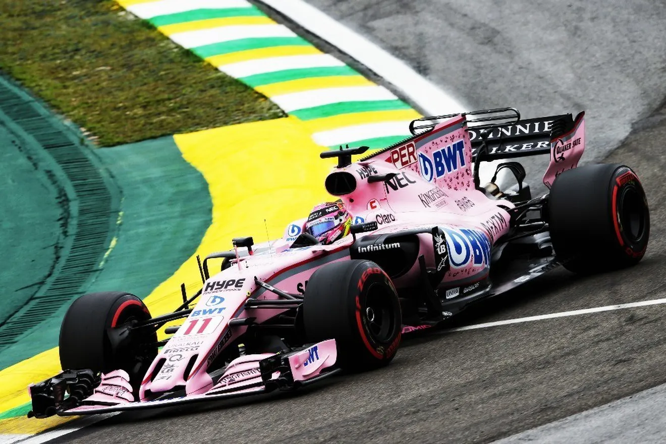 Pérez supera sus problemas con las novedades aerodinámicas del VJM10