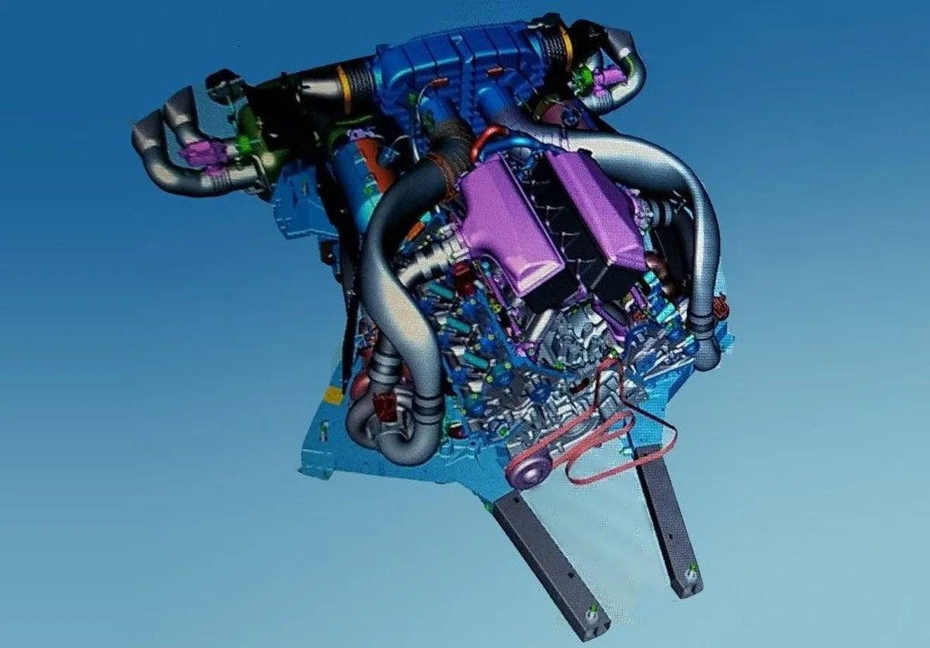 Filtrado nuevo motor V8 LT7 de doble turbo del futuro Corvette C8