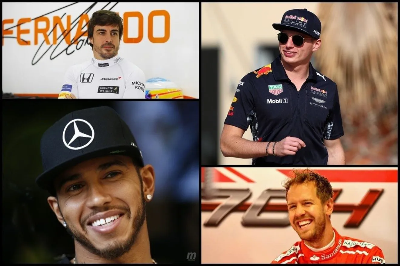 Hamilton analiza a sus tres máximos rivales: Vettel, Alonso y Verstappen