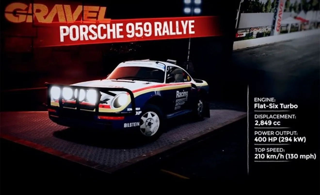 Gravel Porsche 959 Rally