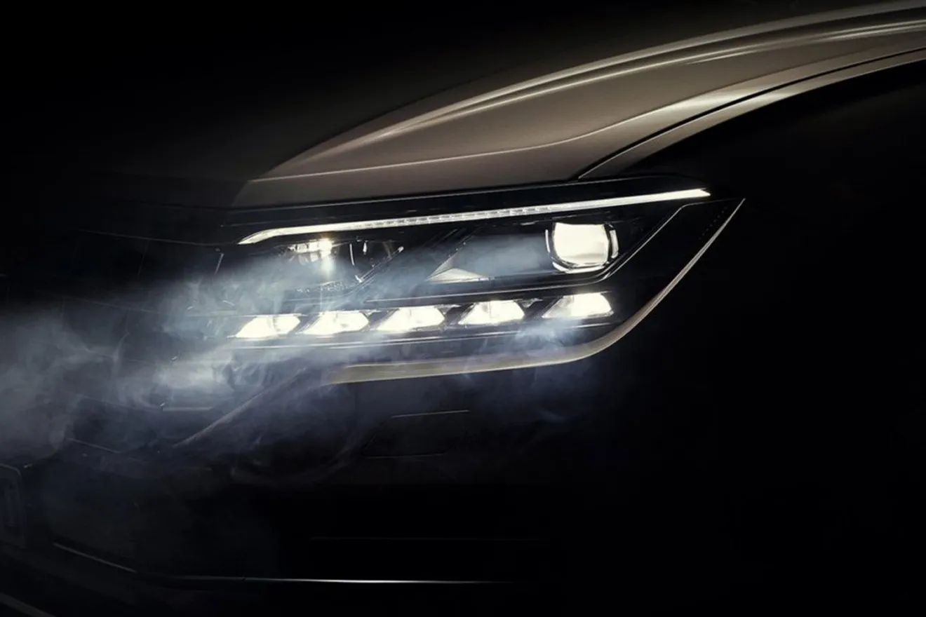 Volkswagen adelanta la presentación del nuevo Touareg con una vista de su nuevo faro