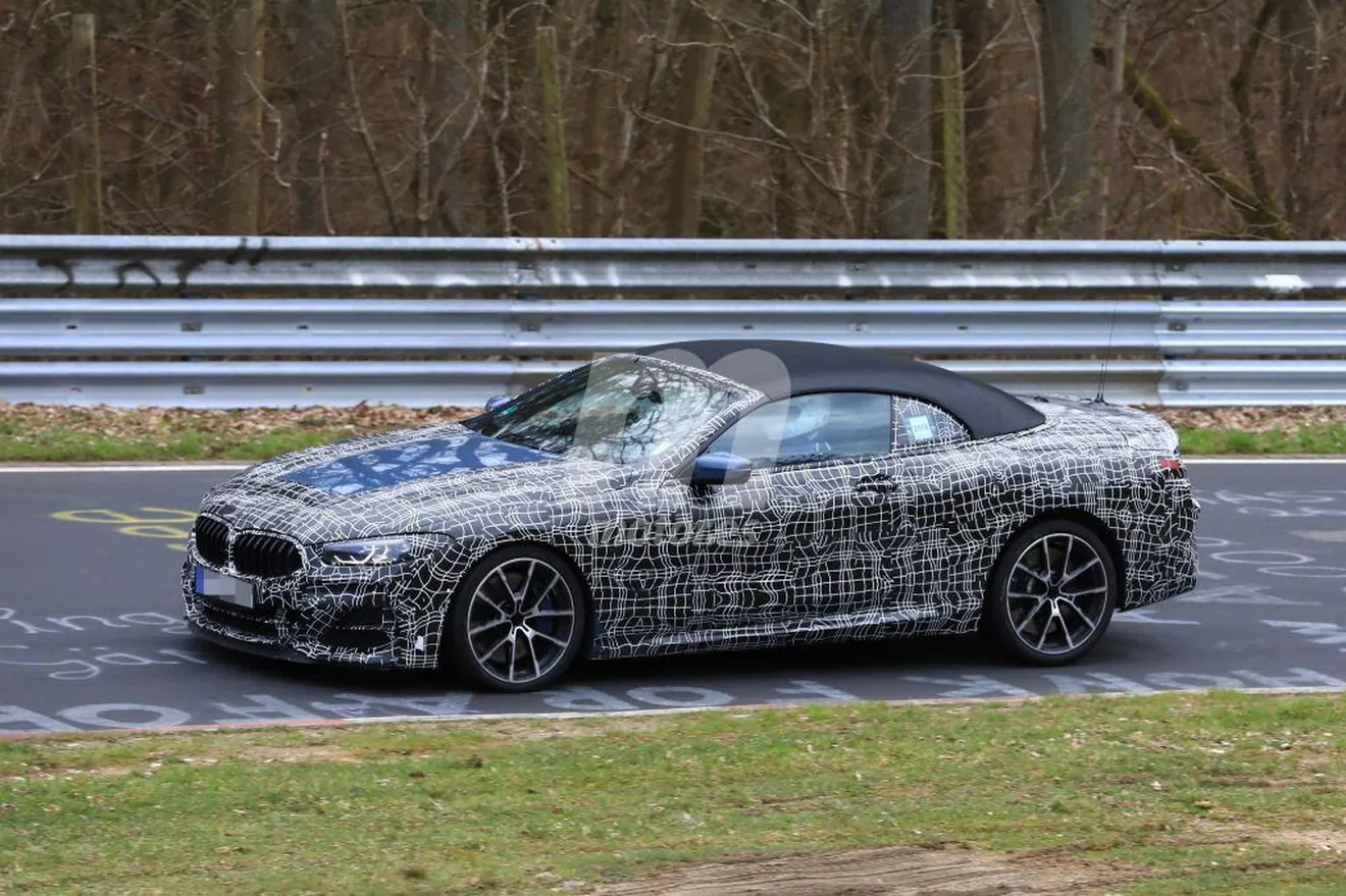 Nuevas fotos espía desvelan la agresiva delantera del nuevo BMW M850i xDrive Cabrio en Nürburgring