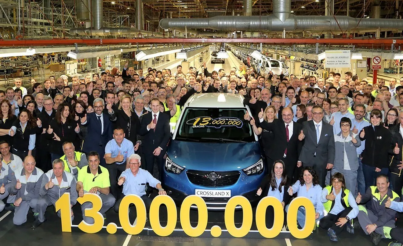 El nuevo Opel Crossland X es el vehículo 13 millones de la planta de Zaragoza