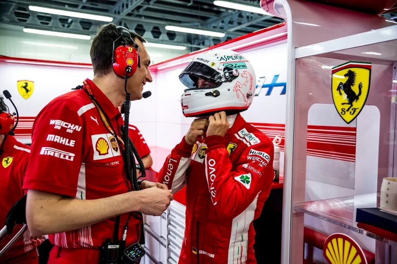 Vettel confía en las tandas largas del Ferrari: "Estoy bastante contento"