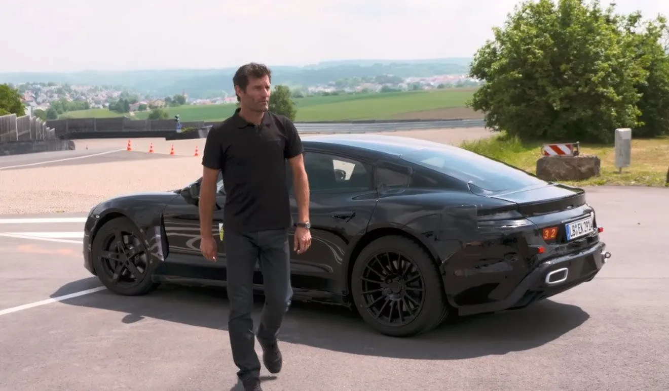 Mark Webber prueba el Porsche Mission E eléctrico en Weissach